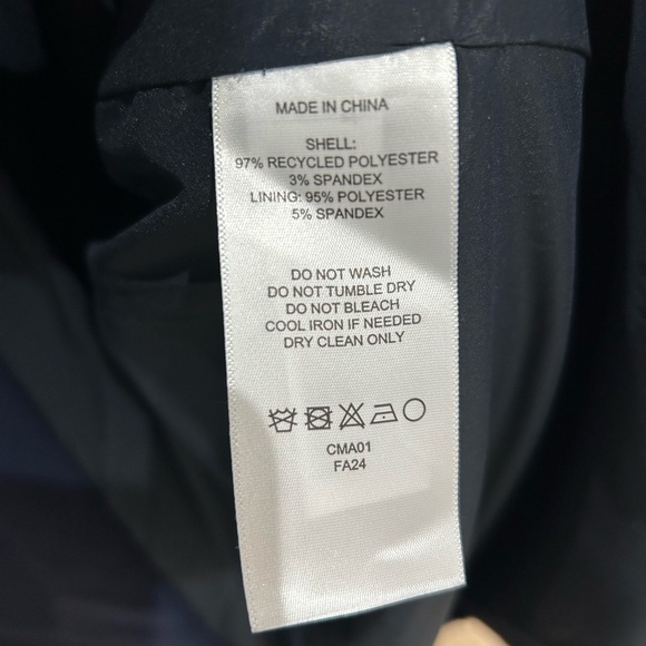 Quince Stretch Crepe Trench Coat Navy Blue Women’s Size Medium NWT - Picture 6 of 7